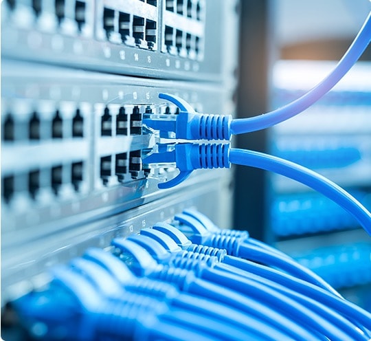 Network server with ethernet cables